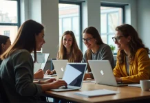 étudiants en discussion