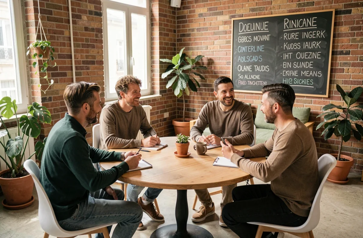 Groupe d'adultes participant à un cours d'anglais conversationnel à Toulouse en Occitanie