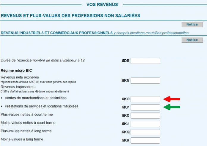 comment declarer les revenus micro entreprise