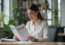 Compte CPF : ce que vous pouvez payer avec. Découvrez les possibilités! Femme professionnelle examine une brochure de formation